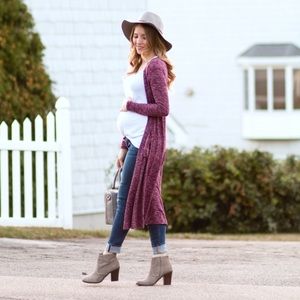 Mauve Heathered Lularoe Sarah Cardigan